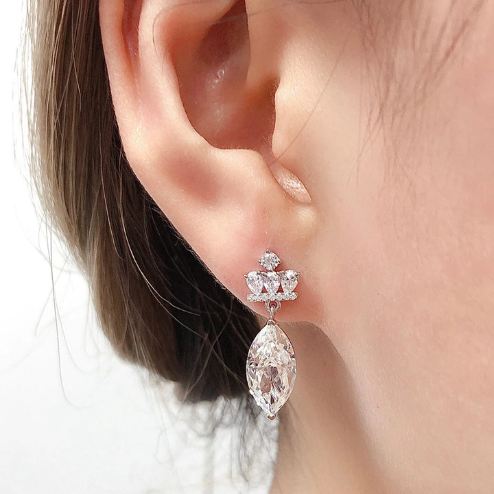 Elegant Marquise Cut Drop Earrings