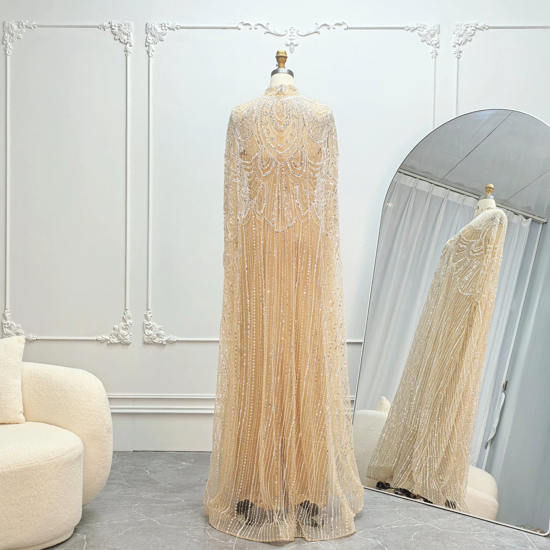 Luxurious Cape Wedding Party Dress