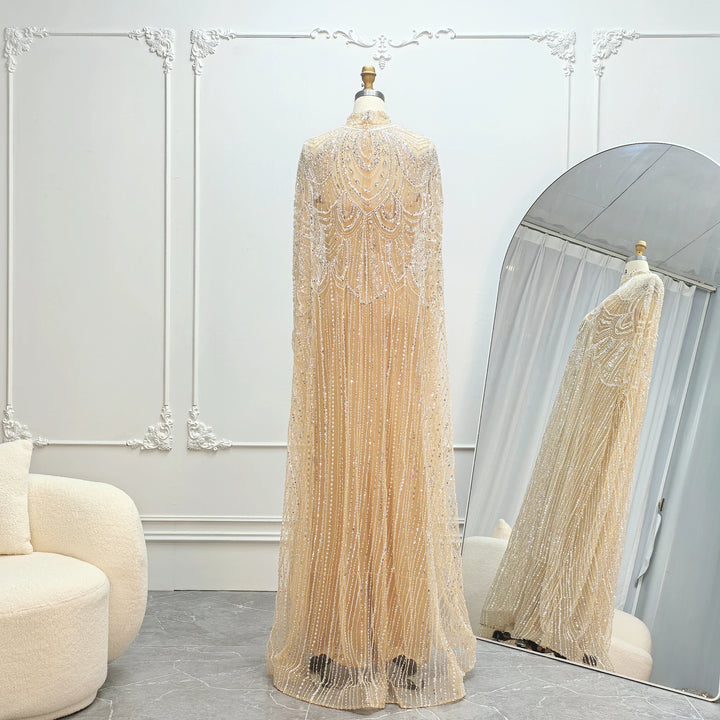 Luxurious Cape Wedding Party Dress