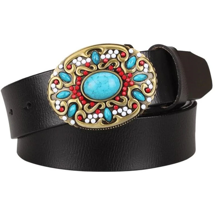 Refined Arabesque Buckle Belt