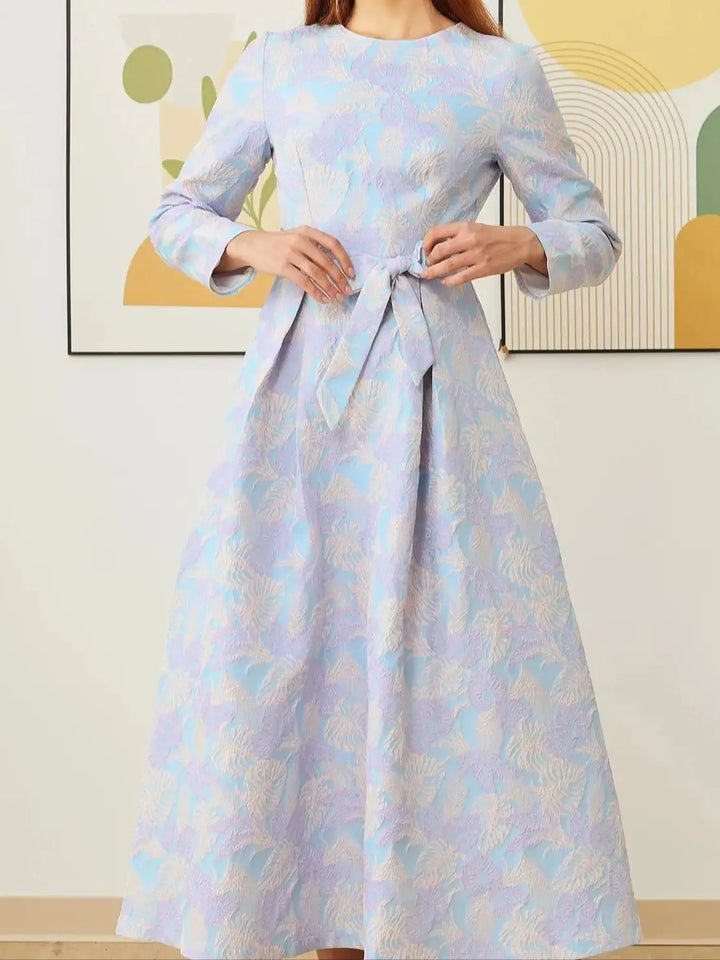 Luxurious Three-dimensional Embossed Dress