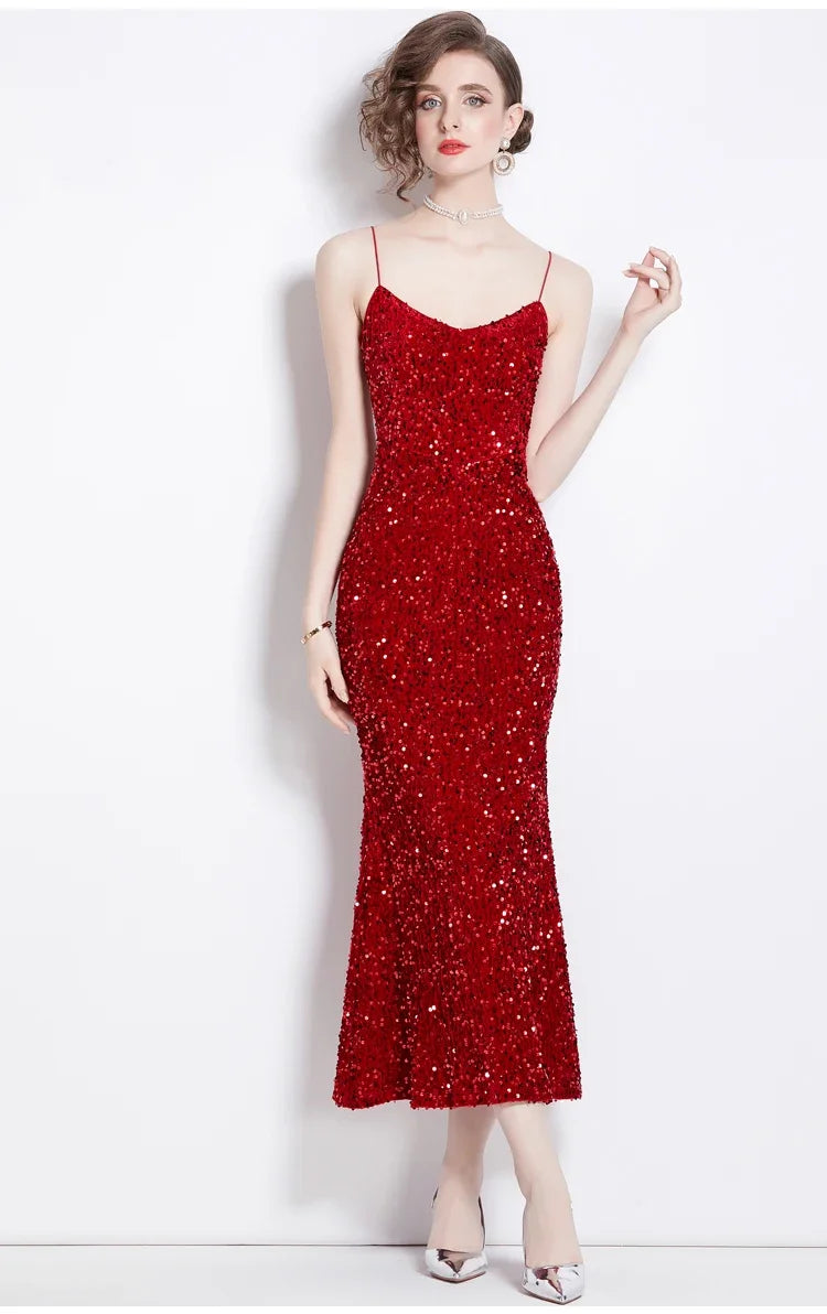 Sparkling Elegance Sequined Dress