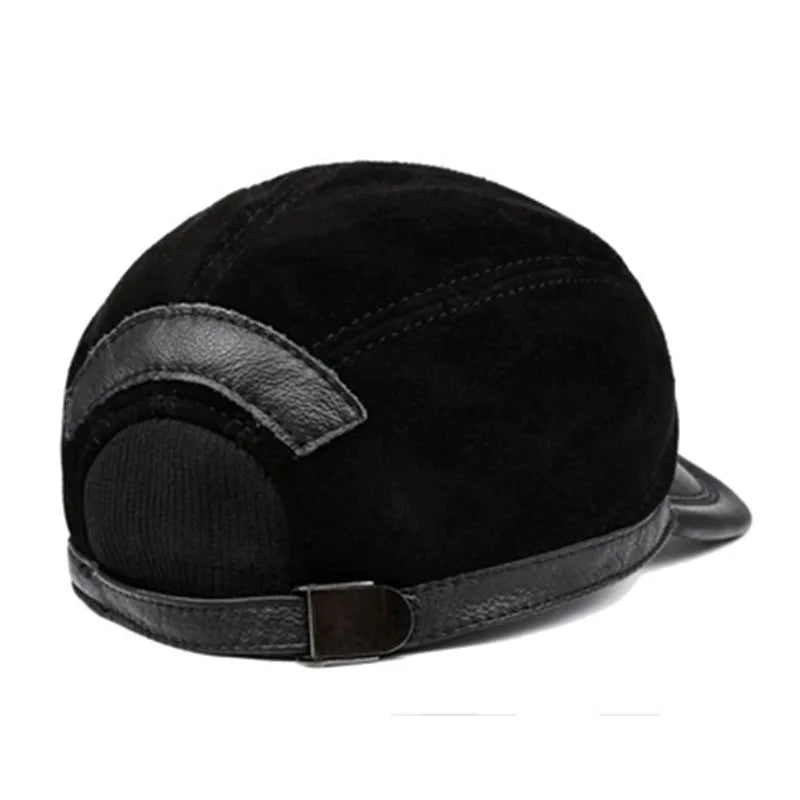 Natural Plush Thickened Warm Baseball Cap