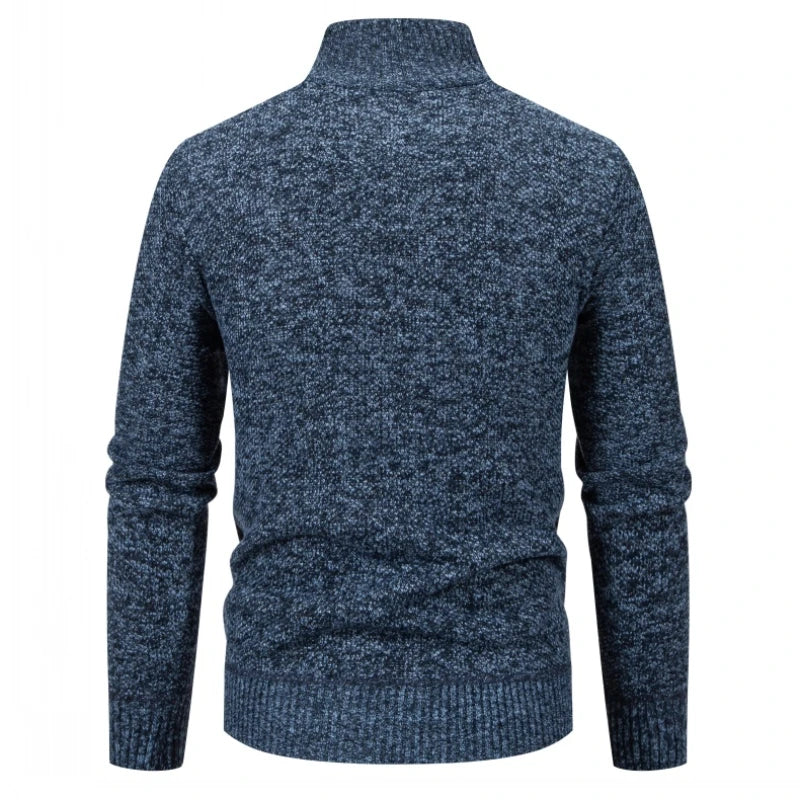 Smart Stand-up Collar Zipper Cardigan