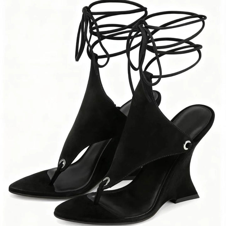 Unique Cross Tie Toe Sandals