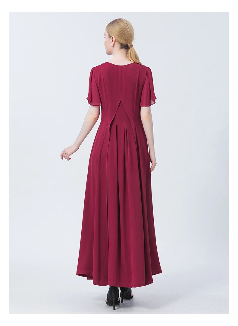 Radiant Red Silk Dress