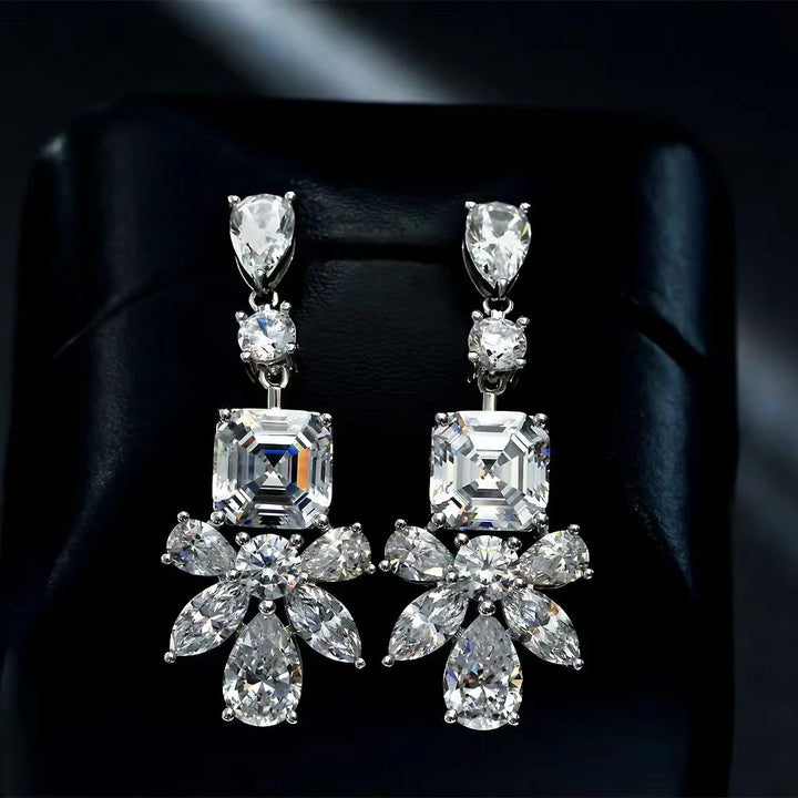 Sweet Asscher Cut Drop Earrings