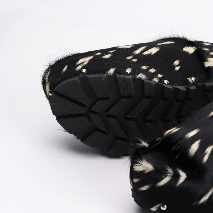 Soft Calf Hair Slip-On Mules