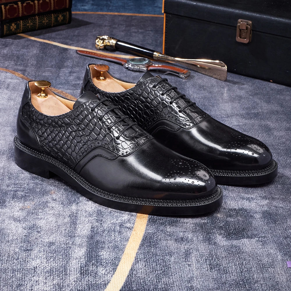 Premium Red Sole Brock Oxford Shoes