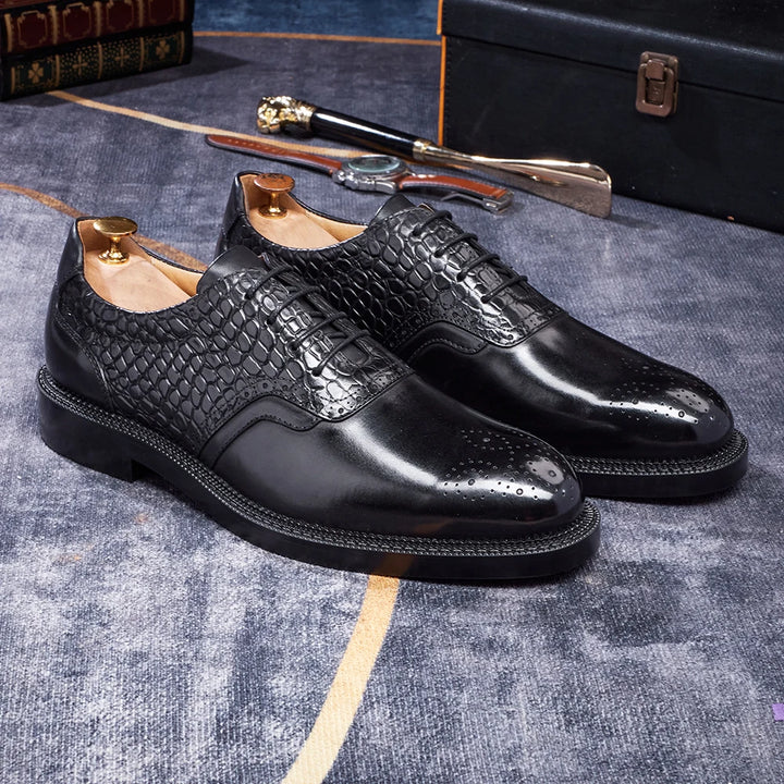 Premium Red Sole Brock Oxford Shoes
