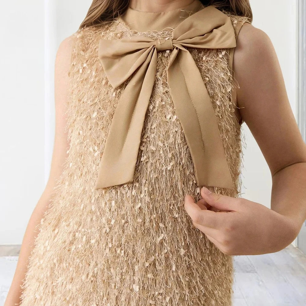 Trendy Mock Neck Midi Party Dress