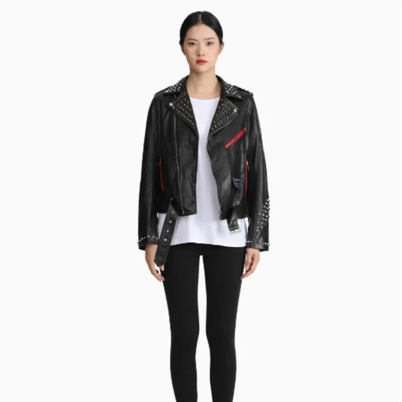 Punk Style Women's Leather Jacket