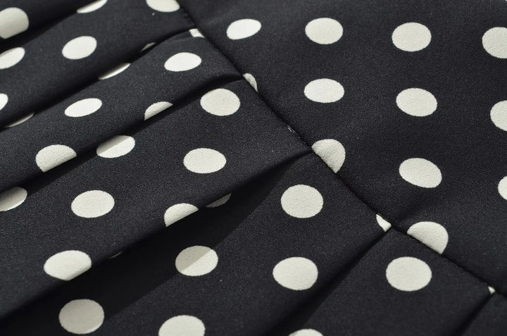 Stunning Low Waist Polka Dots Mini Skirt