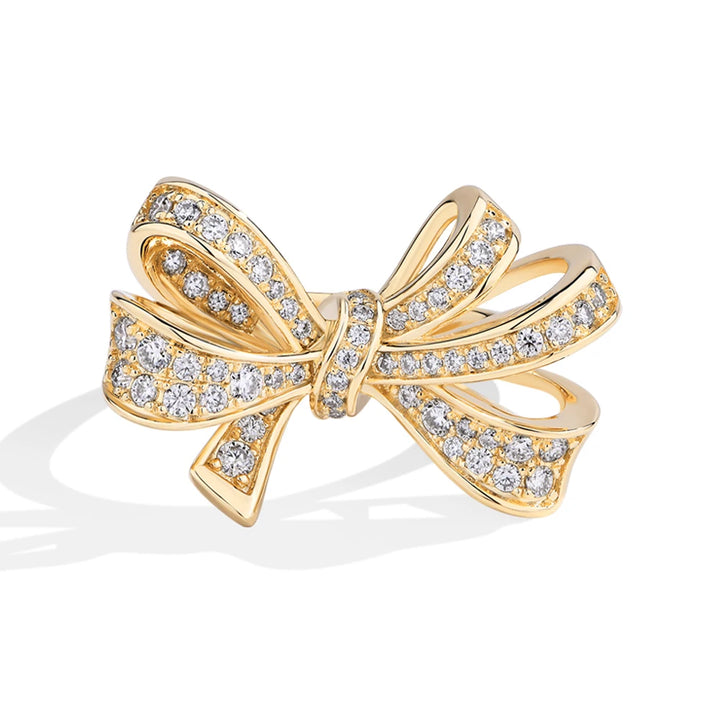 Stylish Bowknot Moissanite Ring