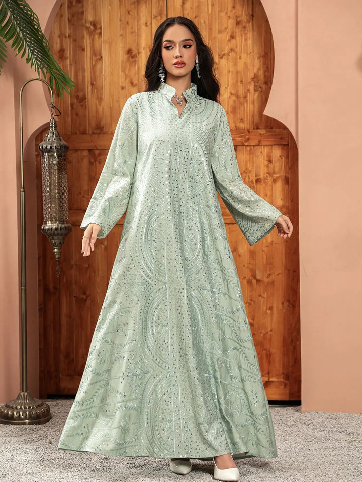 Lovely Embroidered Long Abaya Dress