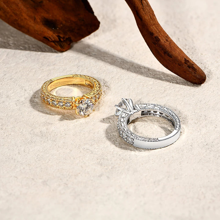 Moissanite Lab Diamond Engagement Ring