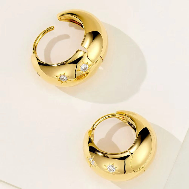 Luxury 18K Gold Plated Sparkling Earrings