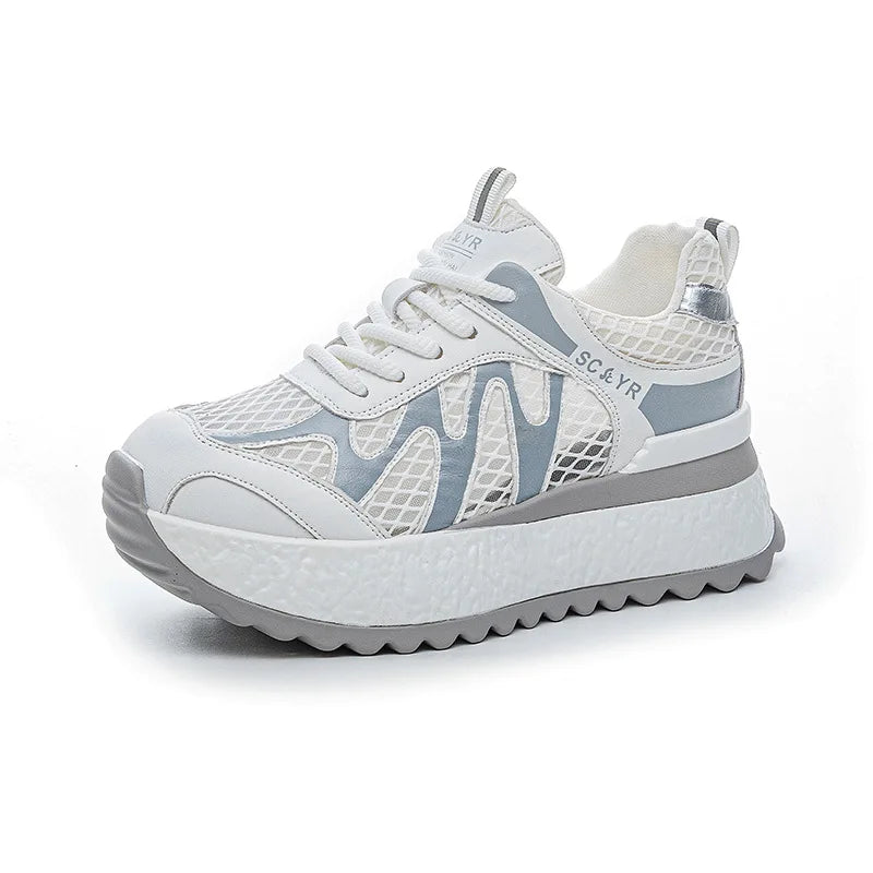 Elegant Height Increasing Mesh Sneakers