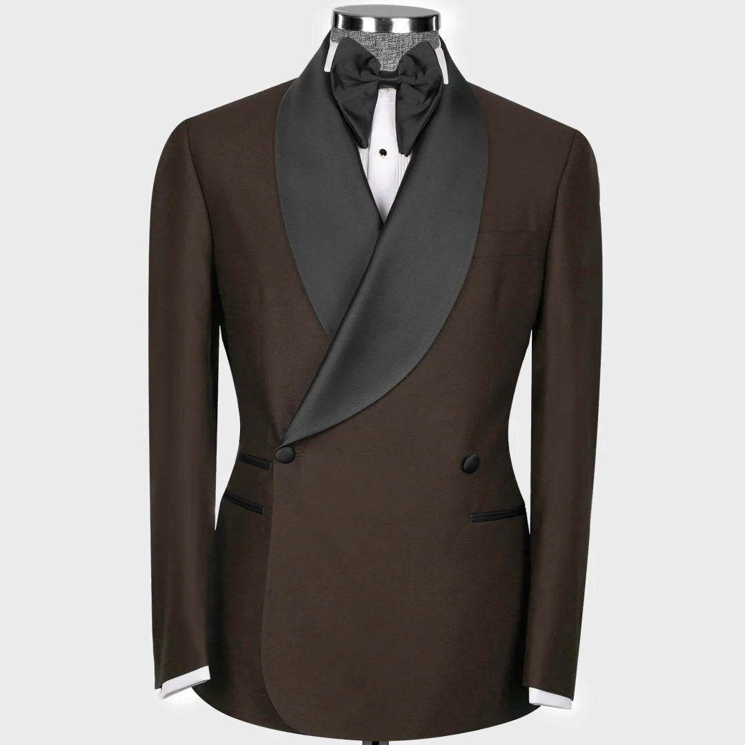 Stylish Bright Lapel 2-Piece Wedding Suit