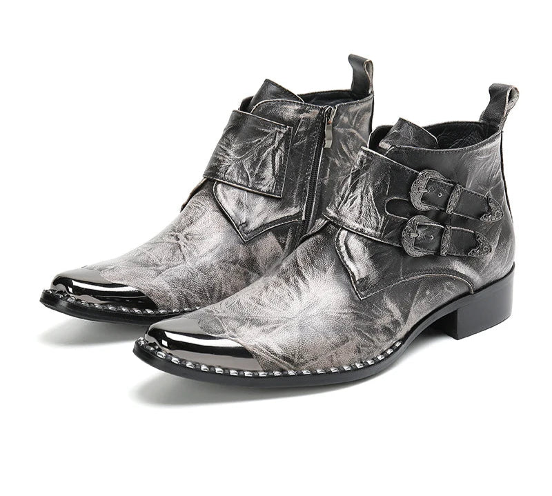 Double Buckle Cowboy Boots