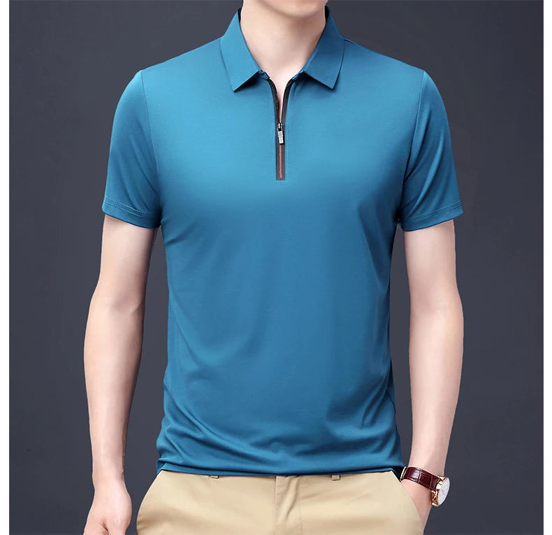 Elegant Short Sleeve Men's Polo T-Shirt