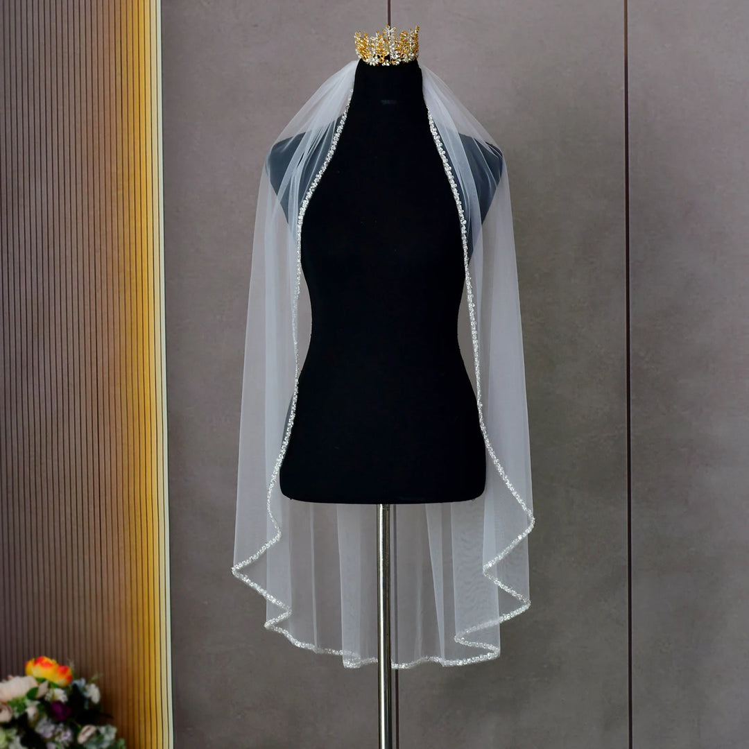 Luxury Crystal Organza Bridal Veils