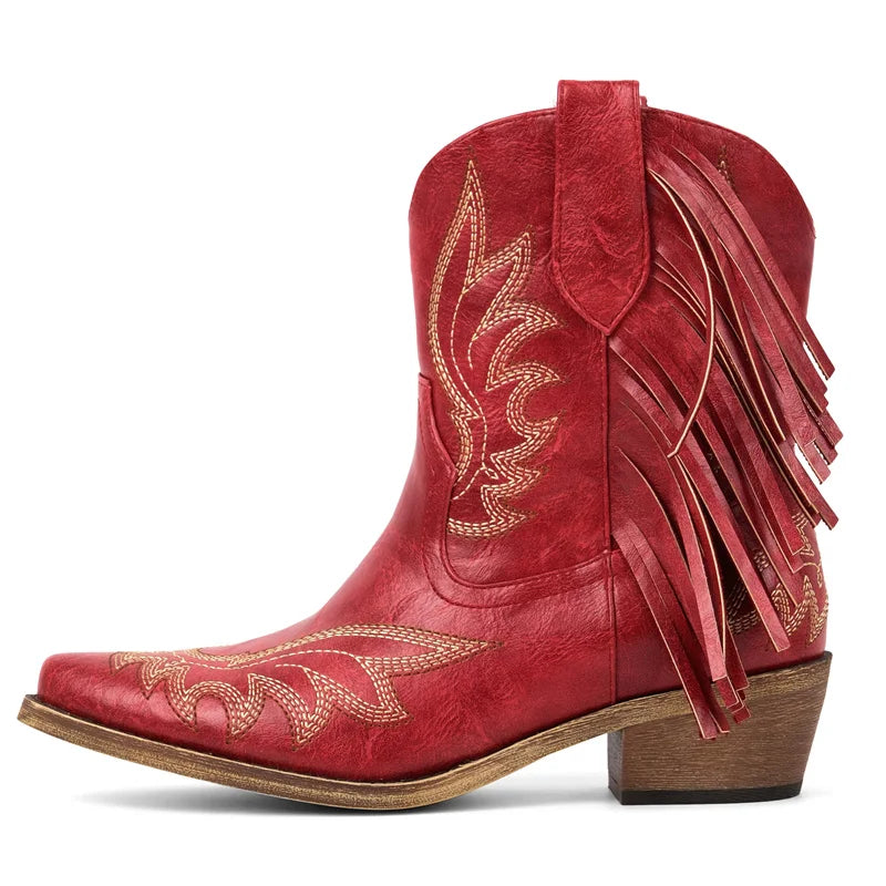 Fashionable Embroidered Cowboy Boots
