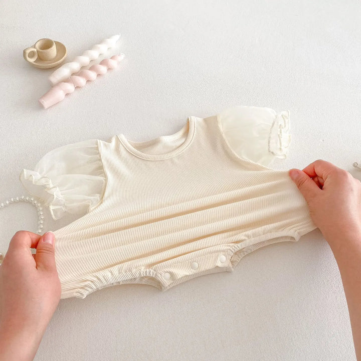 Cute Floral Baby Girl's Romper Dress