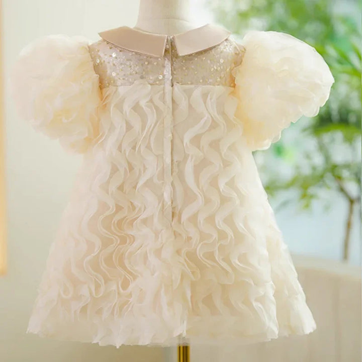 Puff Sleeves Girl's Party Dress