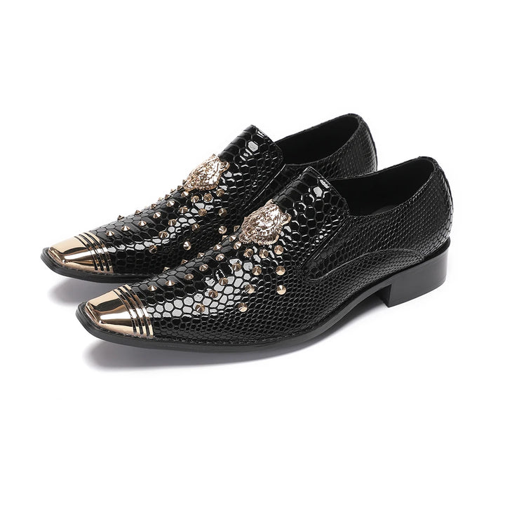 Stylish Rivet Suede Leather Dress Shoes