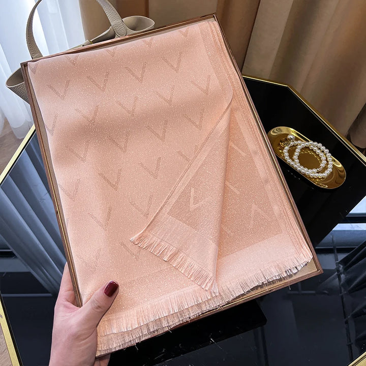 Elegant Silk Blend Shawl Wrap Headscarf