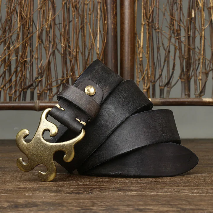Stunning Smooth Brass Buckle Belts