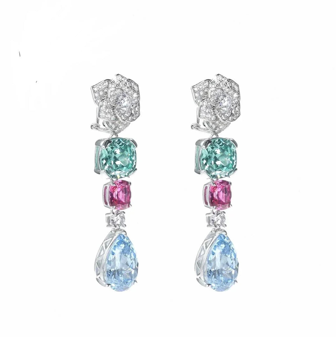 Dazzling Colorful Diamonds Monet Earrings