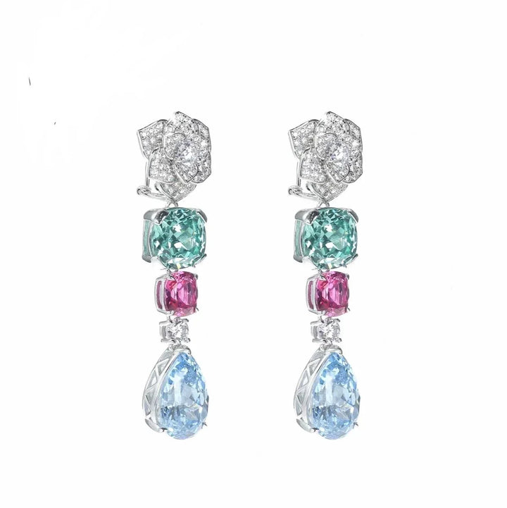 Dazzling Colorful Diamonds Monet Earrings