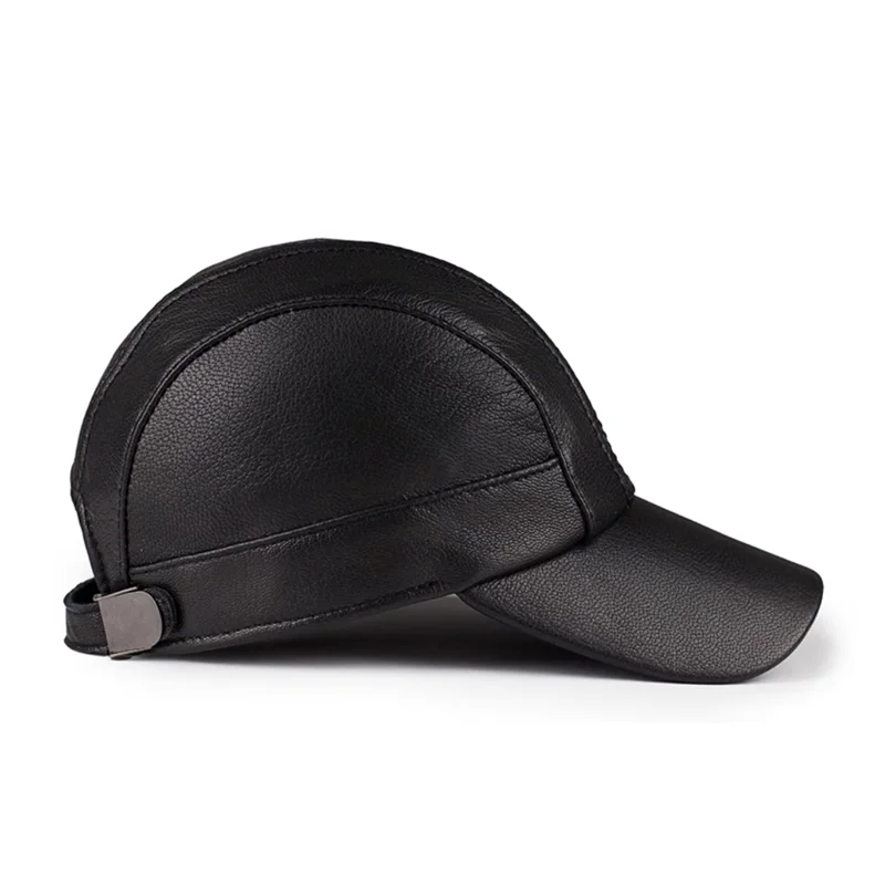 Natural Genuine Leather Baseball Cap