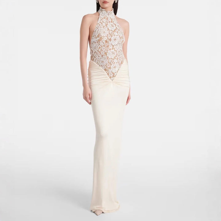 Luxury Halter Neck Evening Party Dress