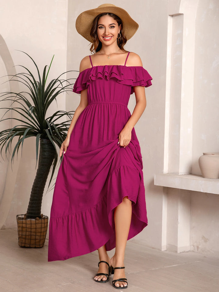 Lovely Cinched Waist A-Line Skirt Dress