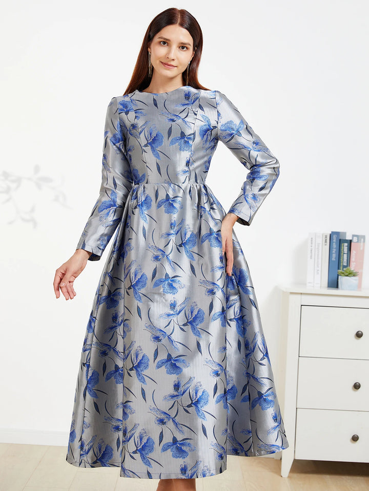Glamorous Floral Nights Evening Party Dress