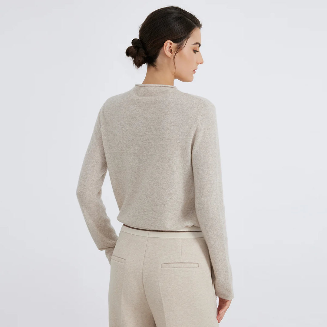 Soft Knitted Half-turtleneck Pullover Sweater