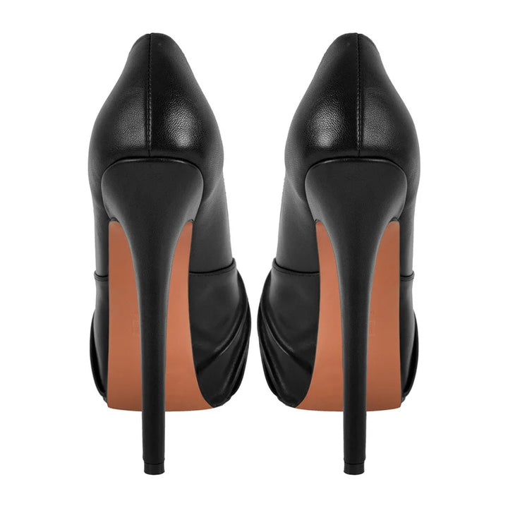 Glamorous Knot Bow Platform Pumps