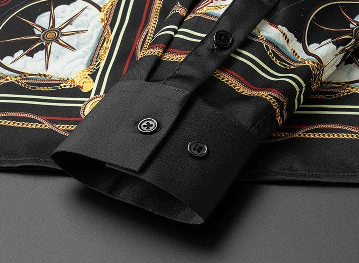 Handsome Long Sleeved Printed Shirt