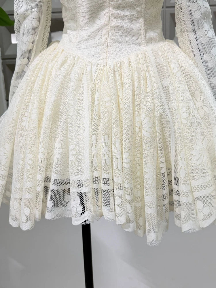 Sweet Off Shoulder Ruffle Mini Dress