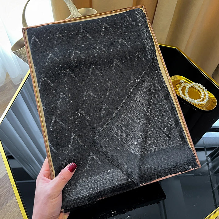 Elegant Silk Blend Shawl Wrap Headscarf