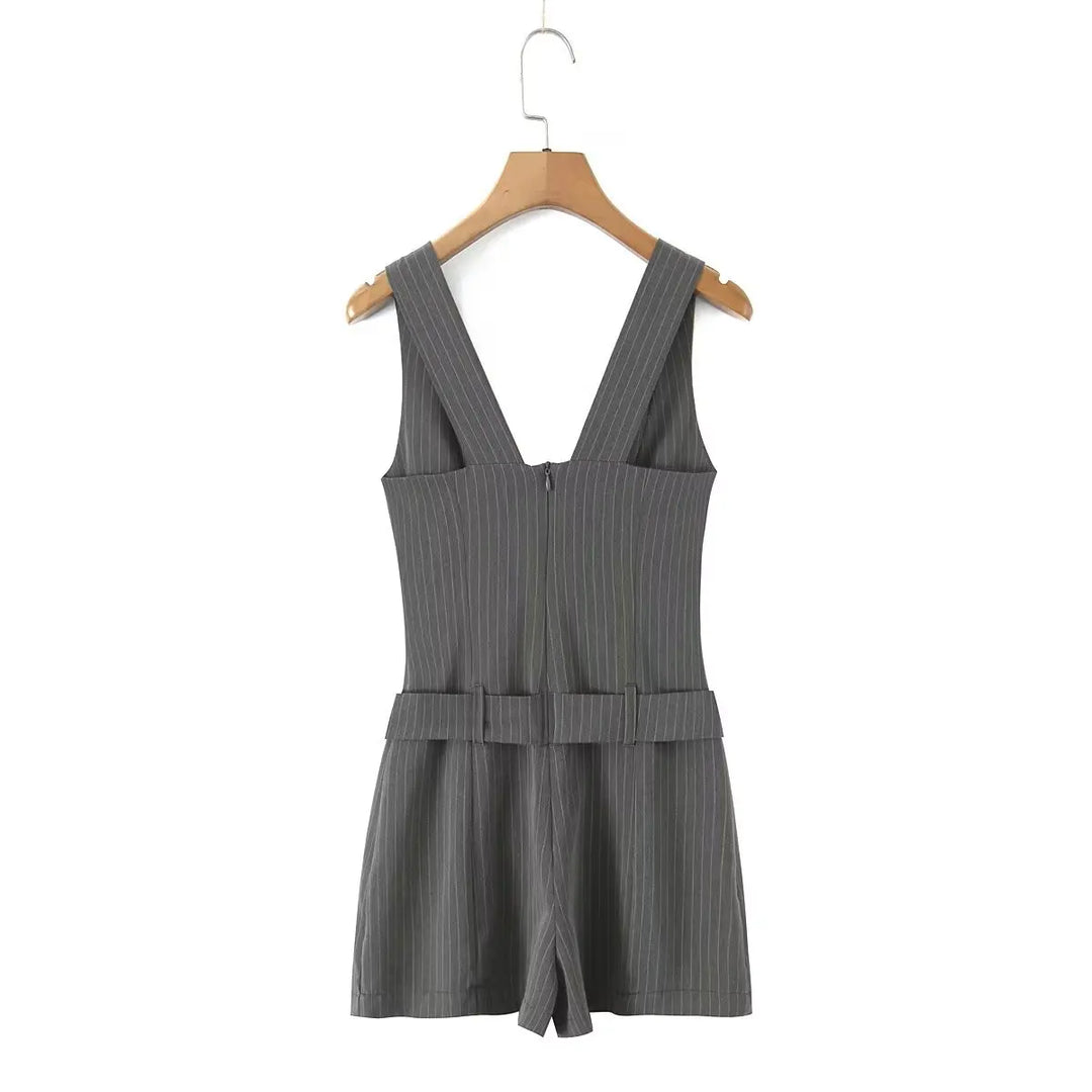 Stunning Striped Suspender Mini Dress