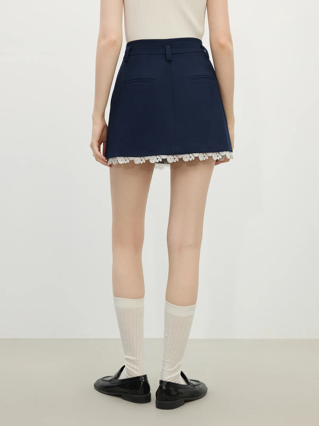 Trendy A-line Pleated Mini Skirt