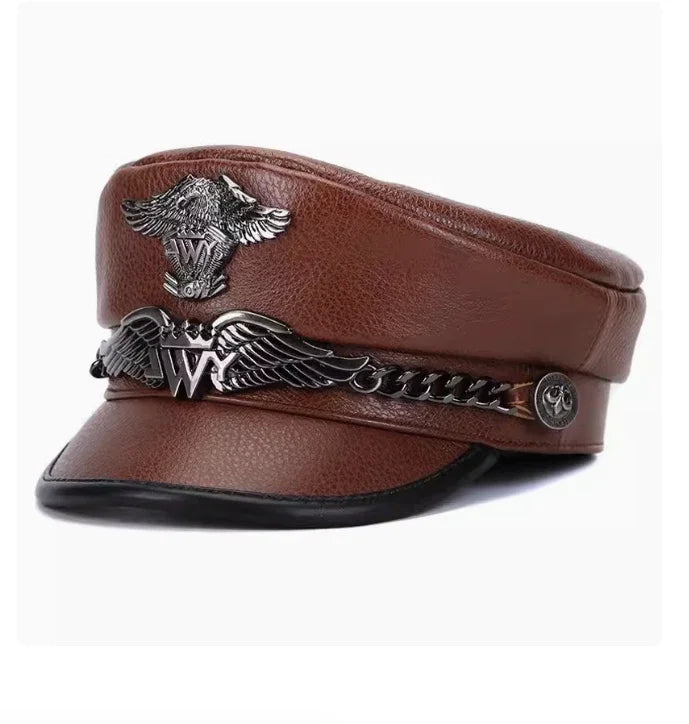 Classic Motorcycle Punk Style Navy Hat