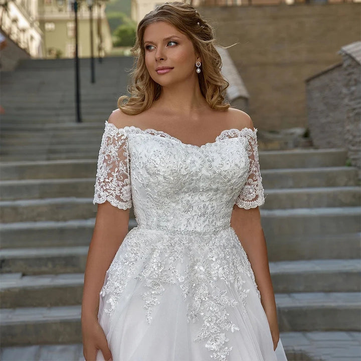 Beautiful Beading Appliques Wedding Dress
