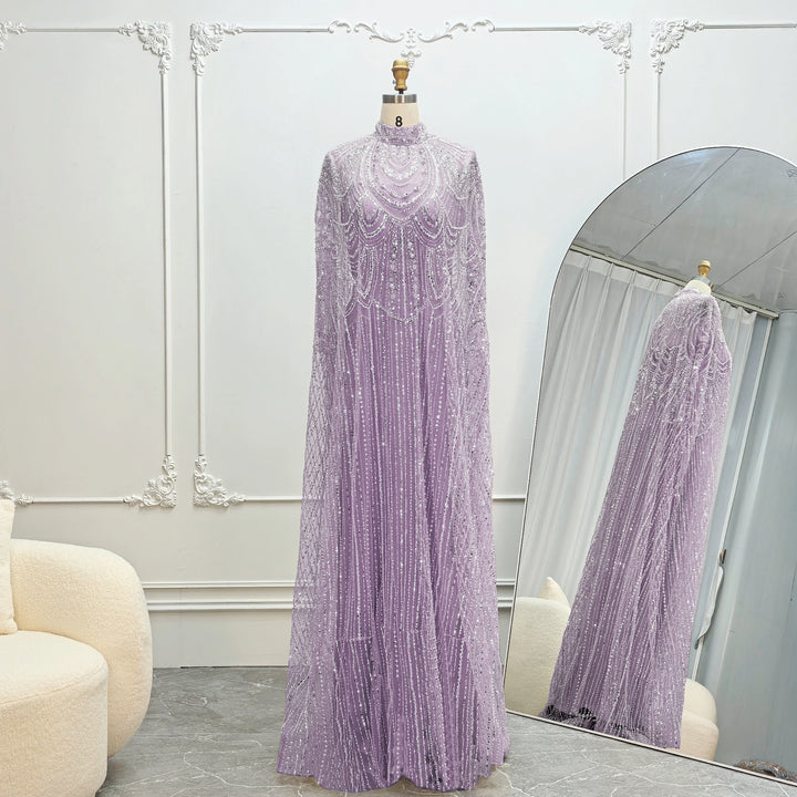 Luxurious Cape Wedding Party Dress