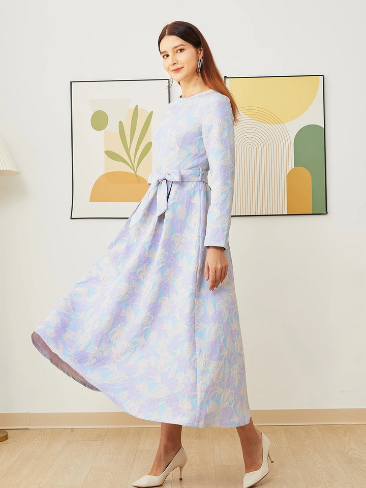 Luxurious Three-dimensional Embossed Dress