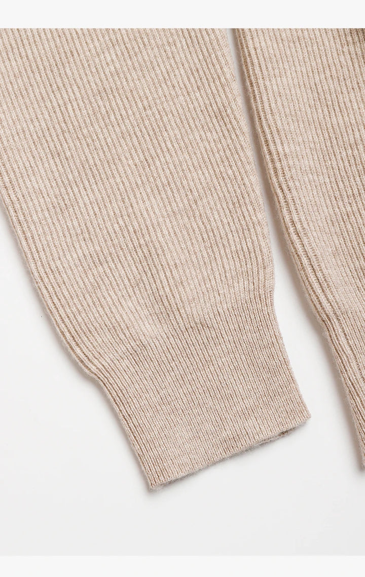 Half High Collar Wool Knit Sweater